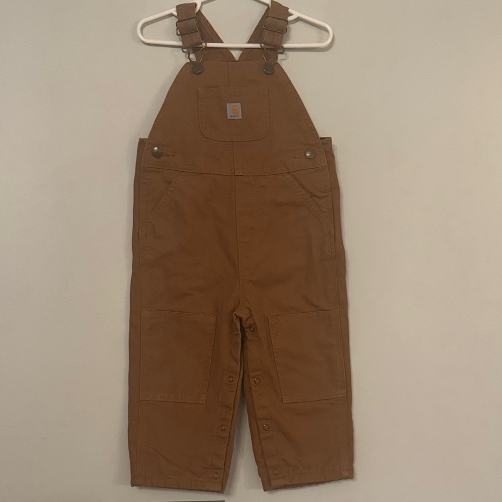 Carhartt Fully Lined Kids Overalls in Tan